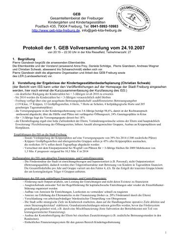Protokoll der Vollversammlung am 24.10.2007 - GEB-K