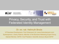 Privacy, Security, and Trust with Federated Identity ... - Hellmuth Broda