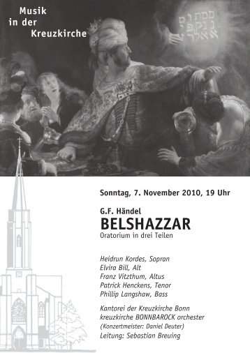 BELSHAZZAR - Kreuzkirche Bonn