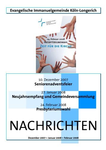 Ausgabe 4 - Evangelischen Immanuel-Gemeinde in KÃ¶ln-Longerich