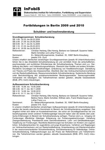 InFobiS-Programm SB 20092010, A4 - InFobIS Diakonisches Institut ...