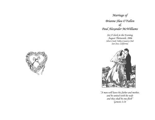 Marriage of Brianne Shea O'Fallon & Paul Alexander McWilliams