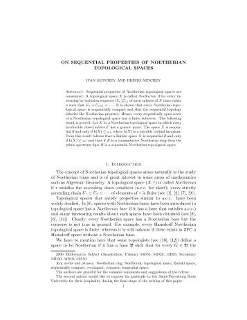 Sequential properties of Noetherian topological spaces