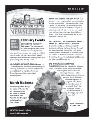 Senior Center Newsletter - March 2011 - City of Lathrop
