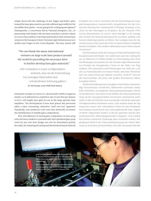 Technology Magazine "SCHOTT solutions" Edition 2/2014 