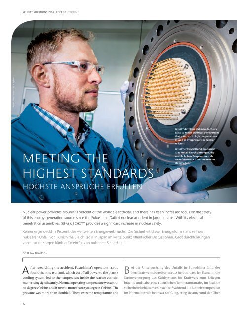 Technology Magazine "SCHOTT solutions" Edition 2/2014 