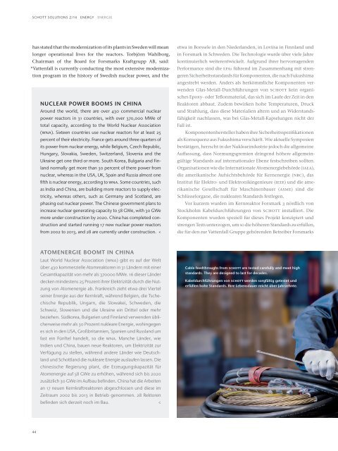 Technology Magazine "SCHOTT solutions" Edition 2/2014 