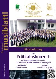 Musiblattl 2015 - Einladung Frühjahrskonzert Musikkapelle Groß St. Florian