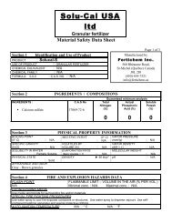 MSDS - Solu-Cal