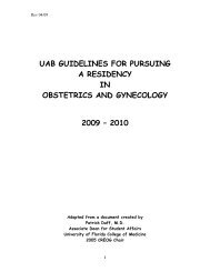 uab guidelines for pursuing a residency in obstetrics and ...