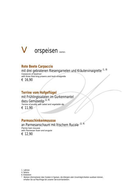 Vorspeisen