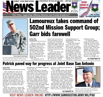 Lamoureux takes command of 502nd Mission ... - Fort Sam Houston