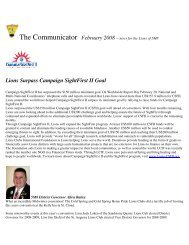 Lions Surpass Campaign SightFirst II Goal - Lions District 5M8