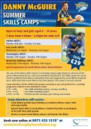 Danny McGuire Summer Skills Camps - Breeze