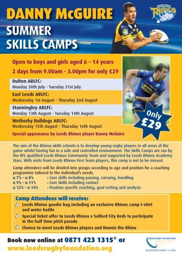 Danny McGuire Summer Skills Camps - Breeze