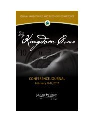 2012 Conference Journal - Mount Vernon Nazarene University