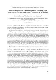 Variability of internal transcribed spacer ribosomal DNA sequences ...