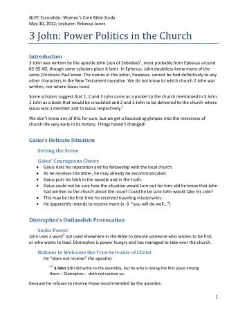 3 John - New Life Presbyterian Church (PCA) > Welcome from ...