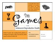 Games for Adolescent Reproductive Health - International Women's ...