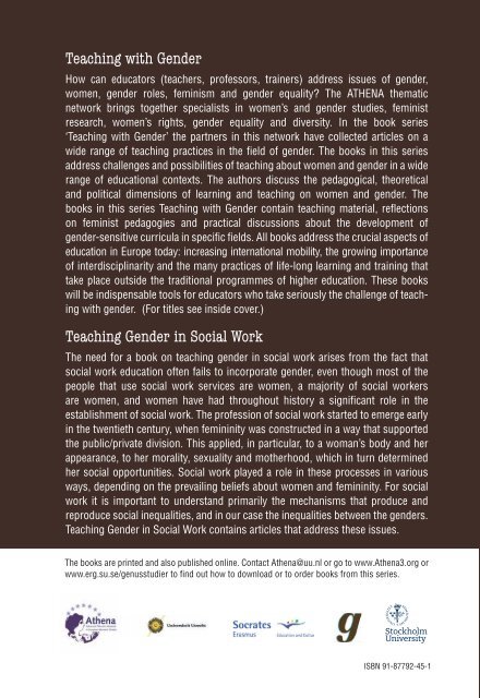 Teaching Gender in Social Work - MailChimp