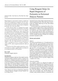 Using Reagent Strips for Rapid Diagnosis of Peritonitis in Peritoneal ...