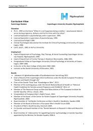 CV in english - Selskab for MÃ¦nds Sundhed