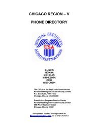 chicago region â v phone directory - Social Security Advisory Service