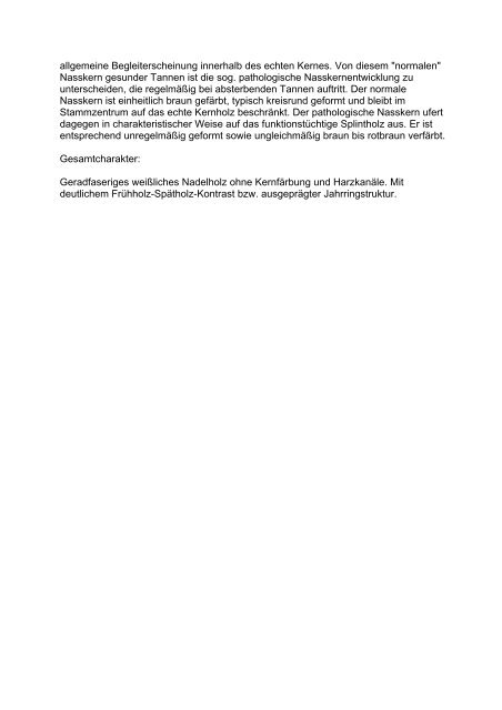 Holzbeschreibung Das Spli