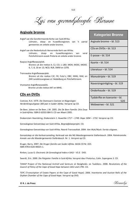 23 Bronnelys.pdf familiestories.co.za