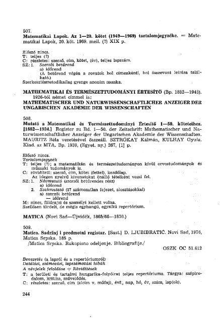 A magyar idÅszaki kiadvÃ¡nyok egyedi repertÃ³riumai 03647 ... - MEK