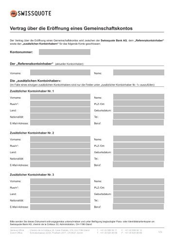 Swissquote Gemeinschaftskontoformular - Zugerberg Finanz ...