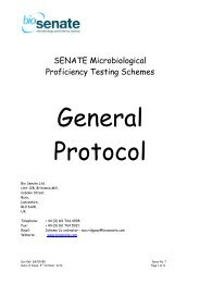 SENATE Microbiological Proficiency Testing Schemes - Did