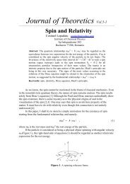 SPIN AND RELATIVITY - Journal of Theoretics