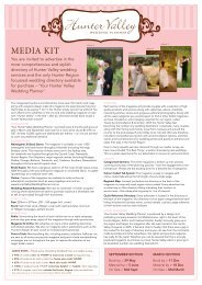 MEDIA KIT - Your Hunter Valley Wedding Planner