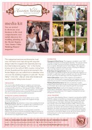 media kit - Your Hunter Valley Wedding Planner