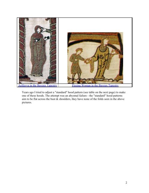 Women's Hoods of the Bayeux Tapestry