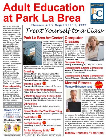 Adult Education at Park La Brea - Paul J Hamel Official Website All ...