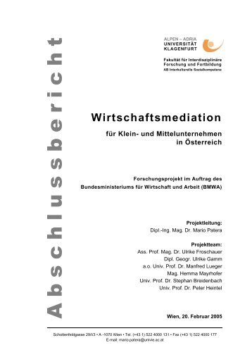 Wirtschaftsmediation für KMUs in Österreich - Konfliktkultur