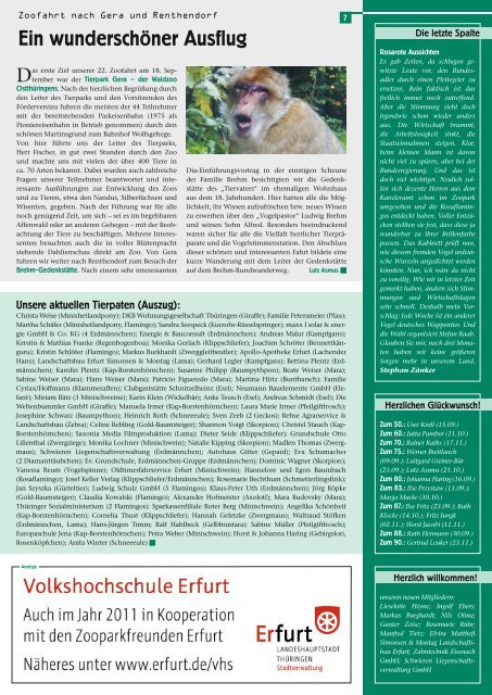 Auf in den Lemurenwald - Verein der Zooparkfreunde in Erfurt eV