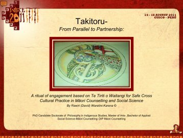 Takitoru- From Parallel to Partnership: - Wintec Research Archive