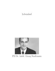 Lebenslauf PD Dr. habil. Georg Stadtmann