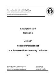 Laborpraktikum Sensorik Versuch Festelektrolytsensor zur ...
