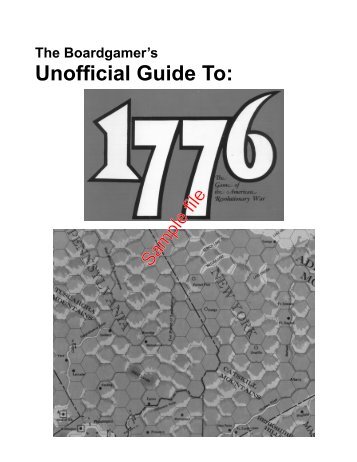 The BOARDGAMER's Unofficial Guide To 1776 - WarGameVault