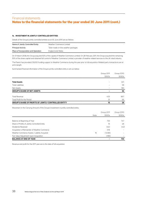 MetService - Annual Report 2011 - Crown Ownership Monitoring Unit