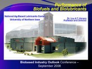 Performance of Biofuels and Biolubricants - Bioeconomy ...