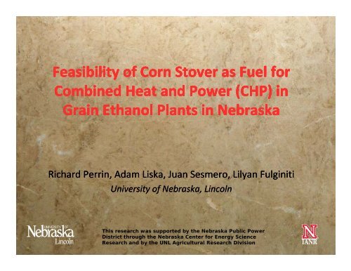 Feasibility of Corn Stover as Fuel for Combined Heat and Power ...