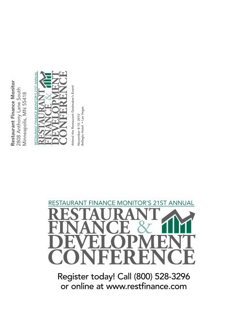 21st Annual Restaurant Finance & Development Conference