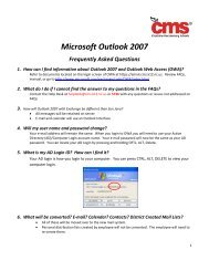 Microsoft Outlook 2007 - Charlotte-Mecklenburg Schools