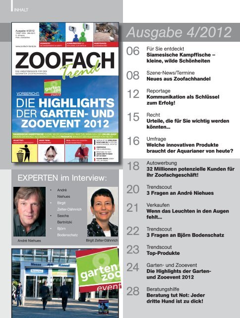 Der gArten- und zooevent 2012 - ZooFach-Trend