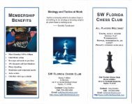 MEMBERSHIP BENEFITS SW FLORIDA CHESS CLUB